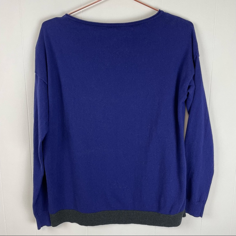 Eileen Fisher Long Sleeve Boatneck Cropped Sweater - Picture 6 of 8